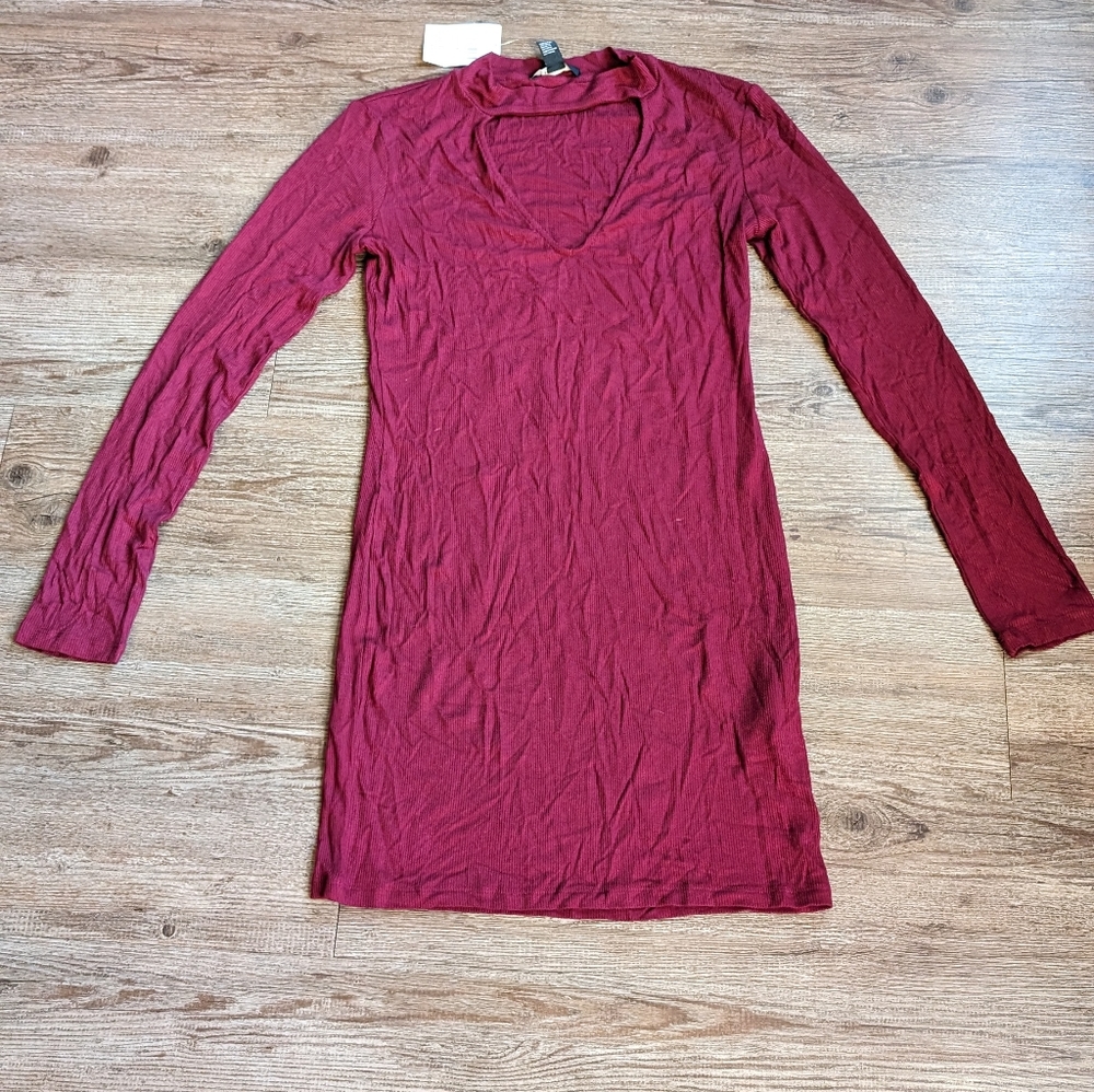 NEW , DEEP V-CUT, Mid Length BODYCON DRESS